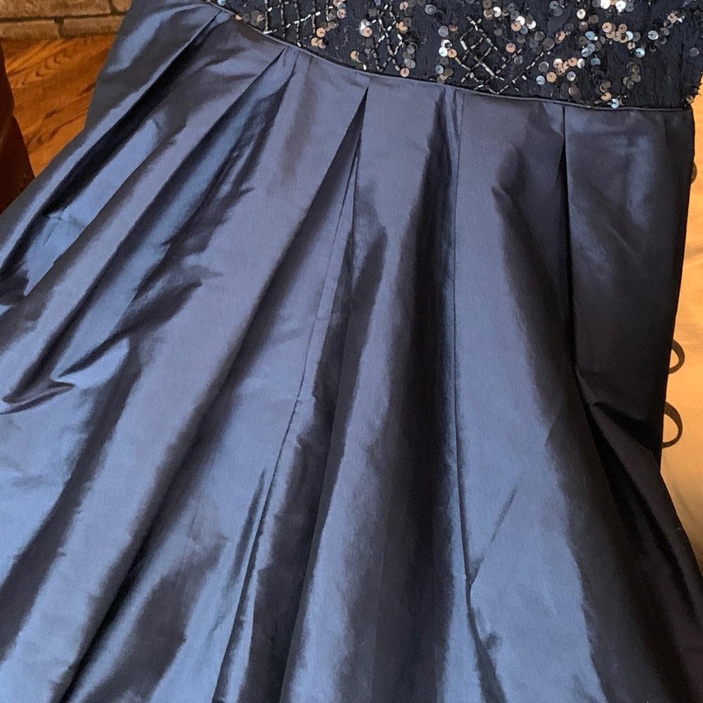 BHLDN Sequin and Taffeta Navy Gown - Picture 4 of 8